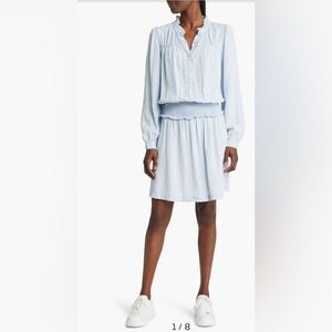 Rails Shawna Smocked Waist Chambray Minidress- size M